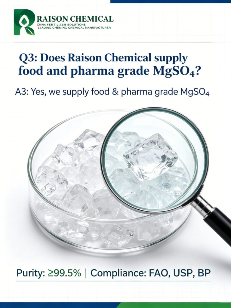 Food Pharma Grade MgSO₄ Supplier – TiO₂ By-Stream | Raison