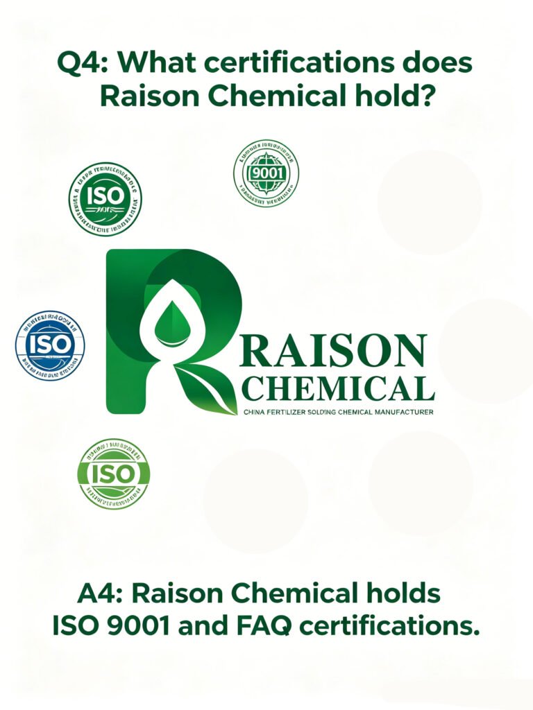 Raison Chemical Certificates – ISO, FAO, REACH & Hazardous License